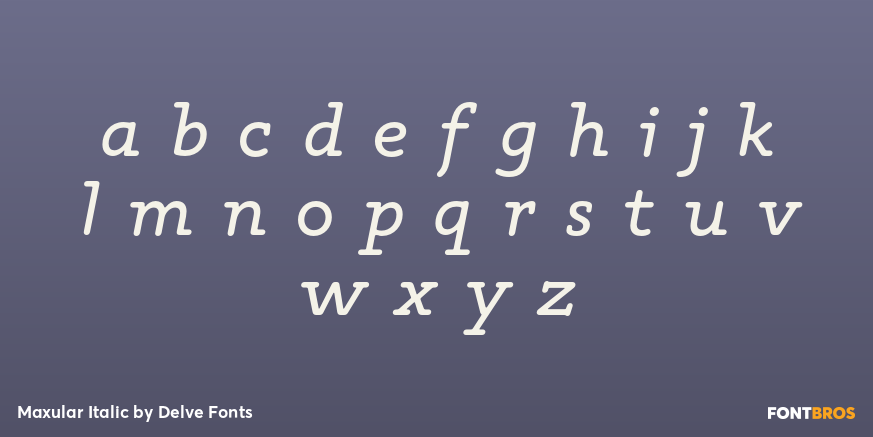 Maxular Italic Font Poster #3