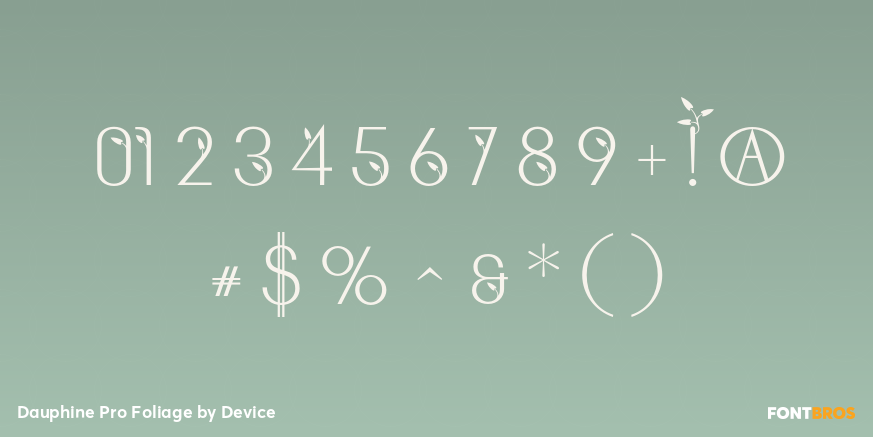 Dauphine Pro Foliage Font Poster #4