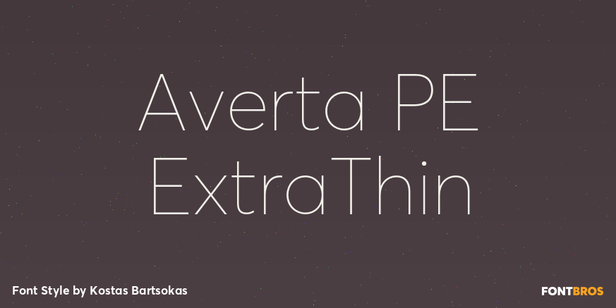 Averta PE ExtraThin Font Poster #1