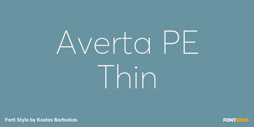 Averta PE Thin Font Poster #1