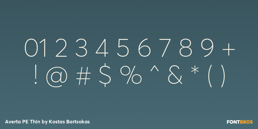 Averta PE Thin Font Poster #1