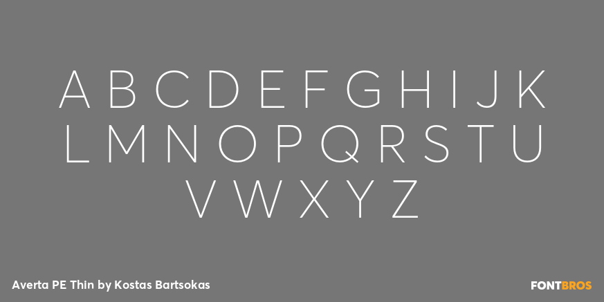 Averta PE Thin Font Poster #1