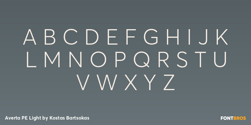 Averta PE Light Font Poster #2