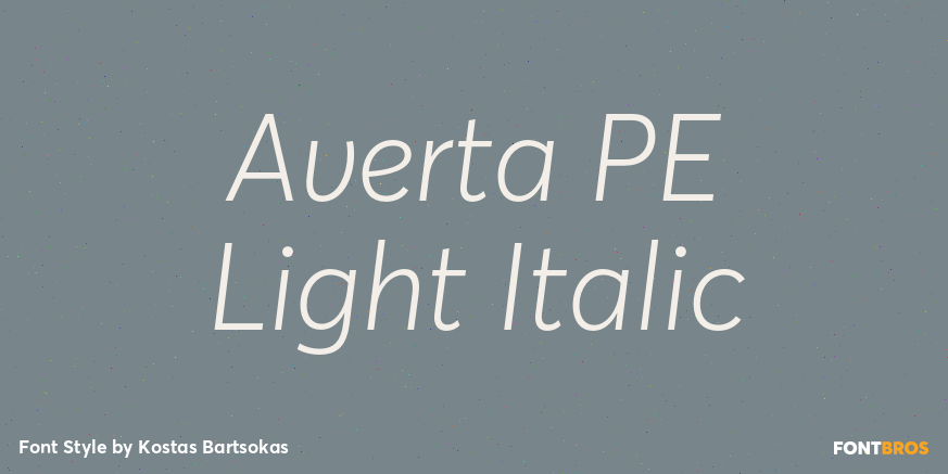 Averta PE Light Italic Font Poster #1