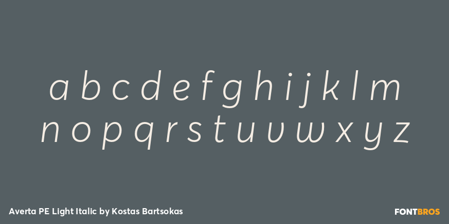Averta PE Light Italic Font Poster #3