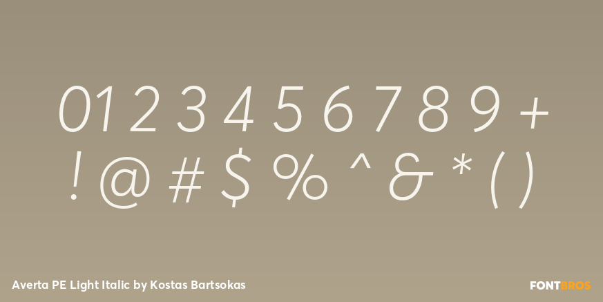 Averta PE Light Italic Font Poster #4