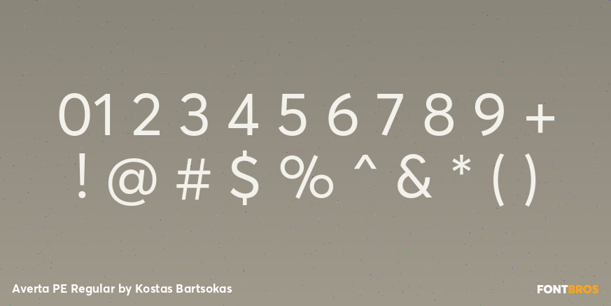 Averta PE Regular Font Poster #1