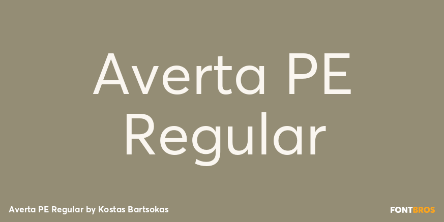 Averta PE Regular Poster