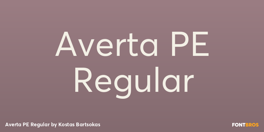 Averta PE Regular Poster