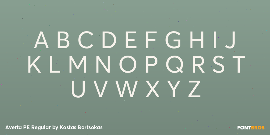 Averta PE Regular Font Poster #2