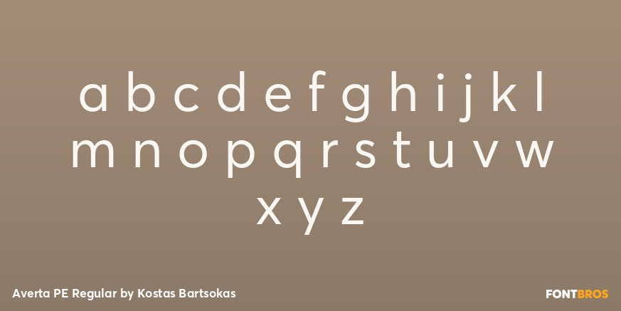 Averta PE Regular Font Poster #3