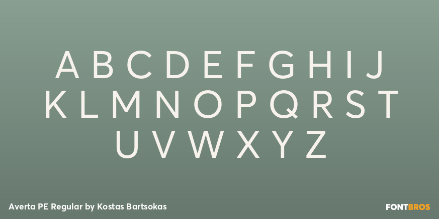 Averta PE Regular Font Poster #1