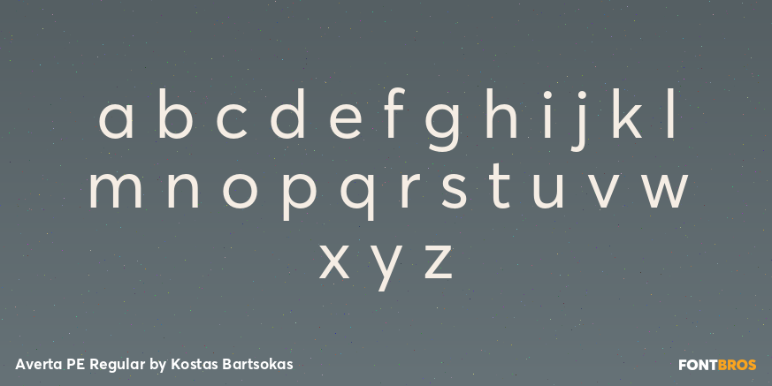 Averta PE Regular Font Poster #1