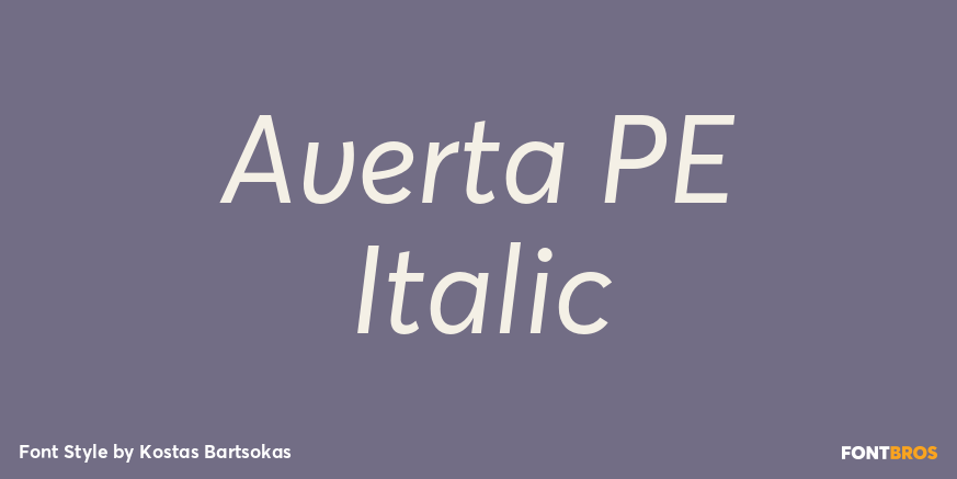 Averta PE Italic Font Poster #1