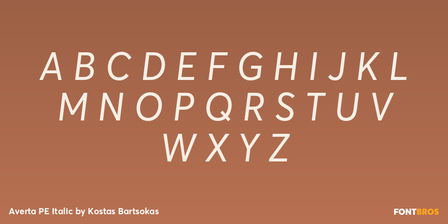 Averta PE Italic Font Poster #1