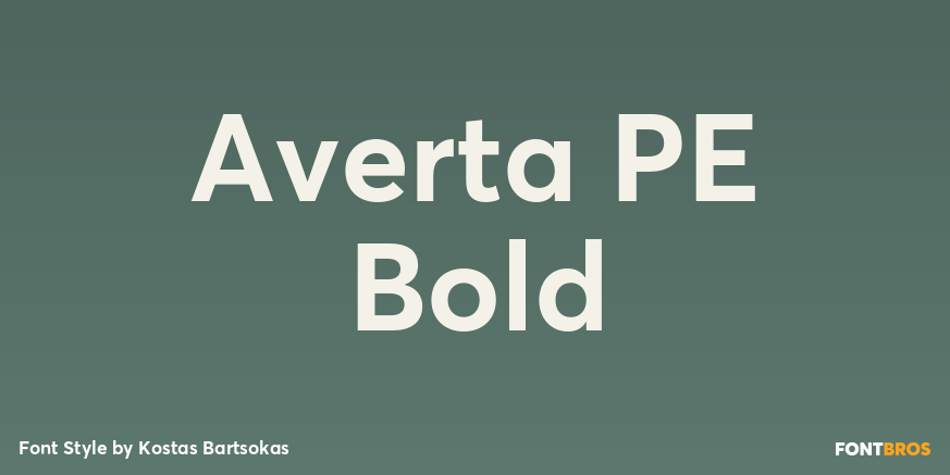 Averta PE Bold Poster