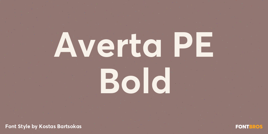 Averta PE Bold Poster