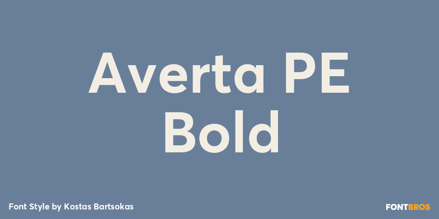 Averta PE Bold Poster