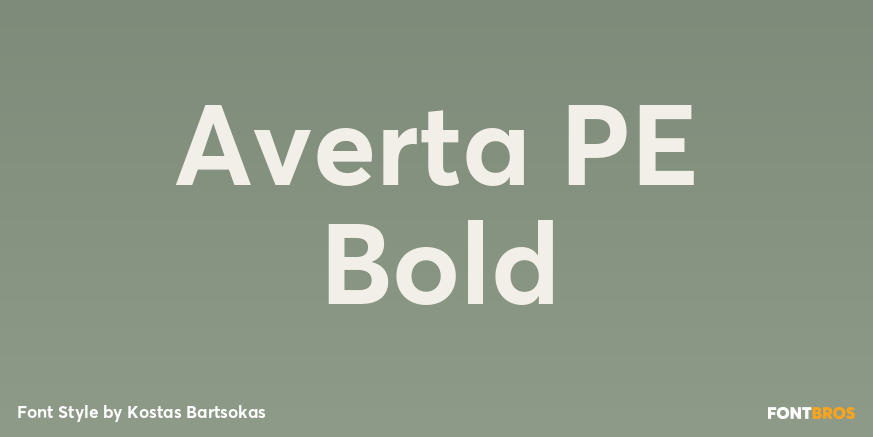 Averta PE Bold Poster