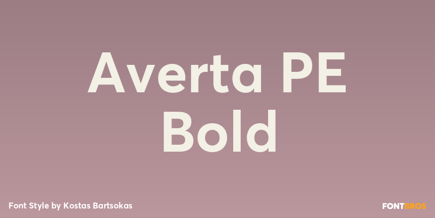 Averta PE Bold Poster