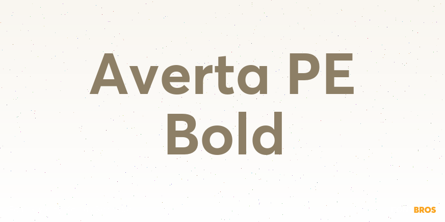 Averta PE Bold Poster
