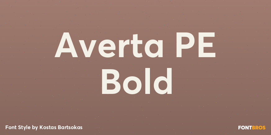 Averta PE Bold Poster