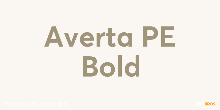 Averta PE Bold Poster