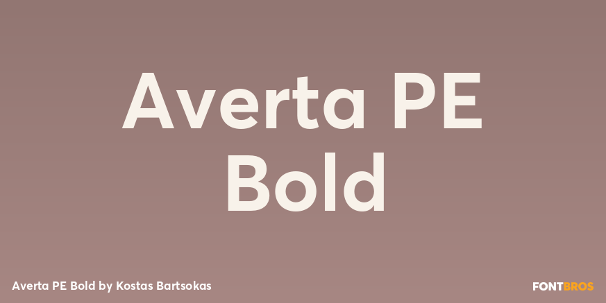 Averta PE Bold Poster