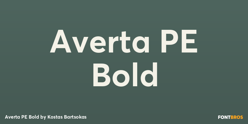 Averta PE Bold Poster