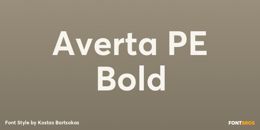 Averta PE Bold Poster