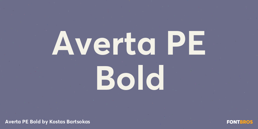 Averta PE Bold Poster
