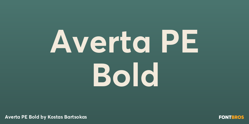Averta PE Bold Poster