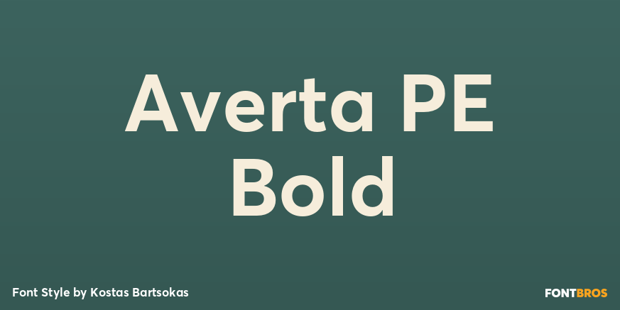 Averta PE Bold Poster