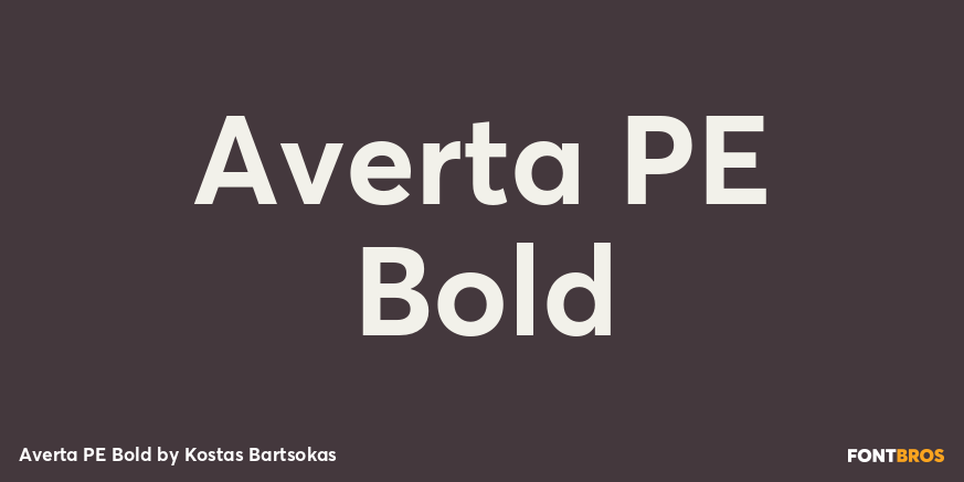 Averta PE Bold Poster