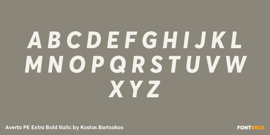 Averta PE Extra Bold Italic Font Poster #2