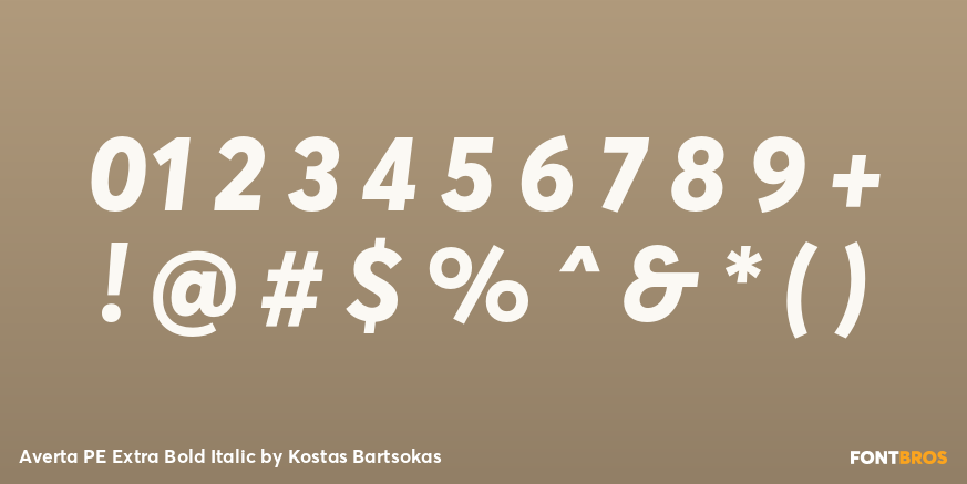 Averta PE Extra Bold Italic Font Poster #4