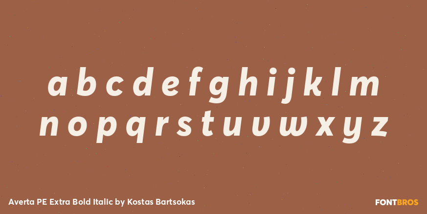 Averta PE Extra Bold Italic Font Poster #1