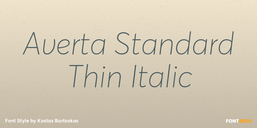 Averta Standard Thin Italic Font Poster #1