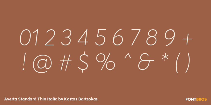 Averta Standard Thin Italic Font Poster #1