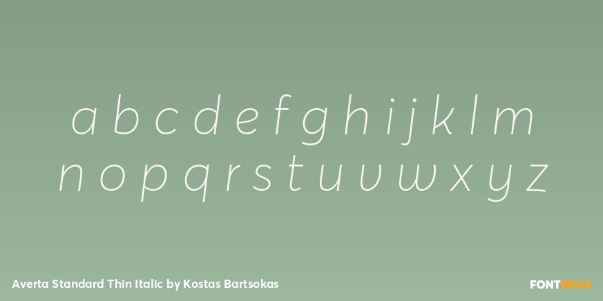 Averta Standard Thin Italic Font Poster #1