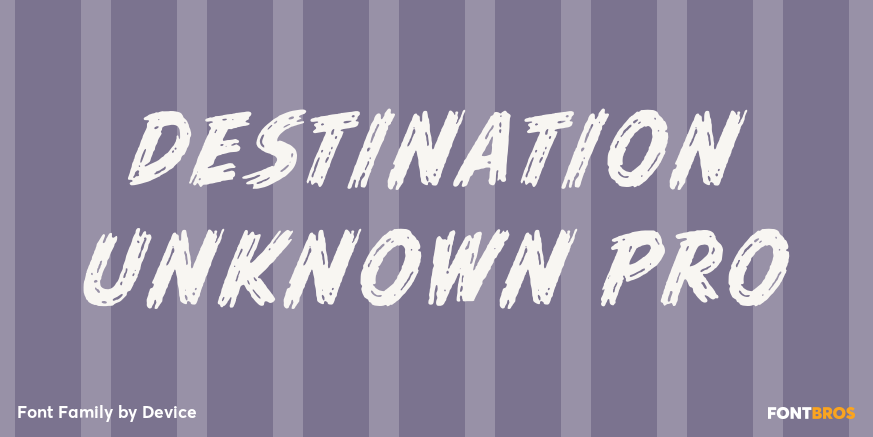 Destination Unknown Pro Font Poster #1
