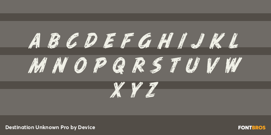 Destination Unknown Pro Font Poster #3
