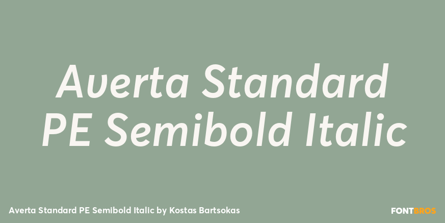 Averta Standard PE Semibold Italic Font Poster #1