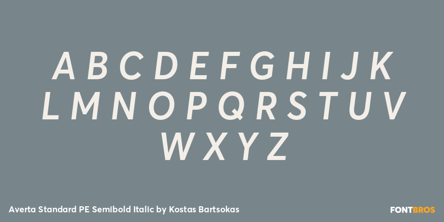 Averta Standard PE Semibold Italic Font Poster #2