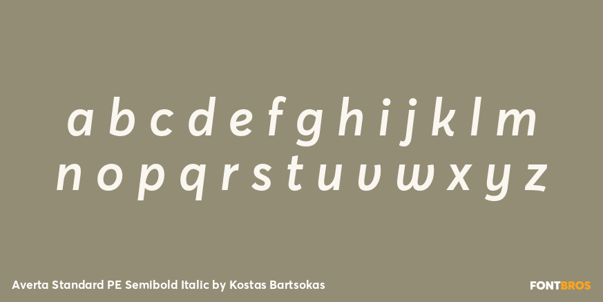 Averta Standard PE Semibold Italic Font Poster #3