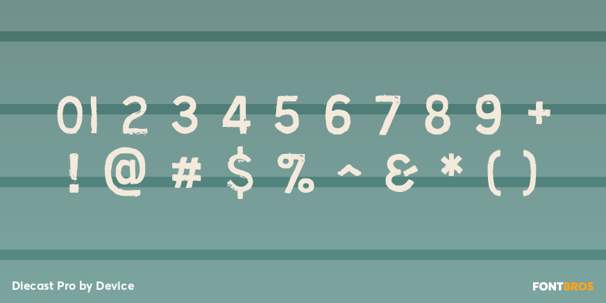 Diecast Pro Font Poster #1