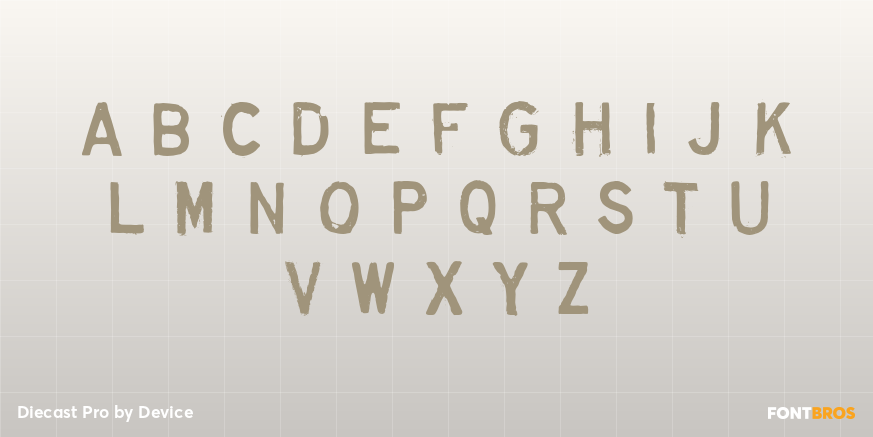 Diecast Pro Font Poster #2