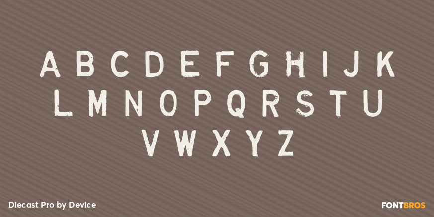 Diecast Pro Font Poster #3