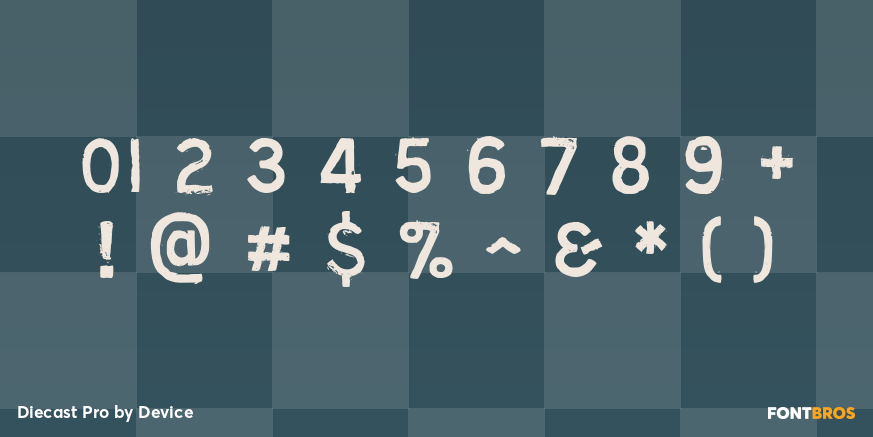 Diecast Pro Font Poster #4