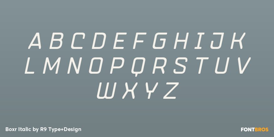 Boxr Italic Font Poster #2
